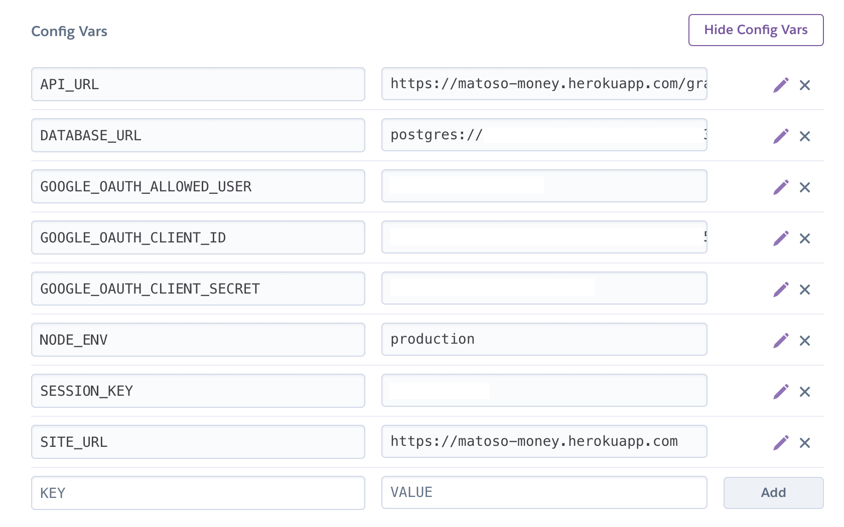 Variáveis de ambiente no Heroku